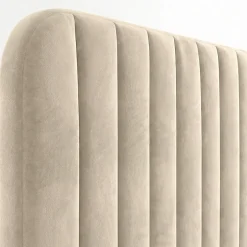IDMarket Tête de lit suspendue ALBA 160 cm en velours beige
