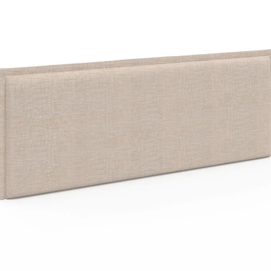 IDMarket Tête de lit suspendue ALHYA 160 cm en tissu beige lin