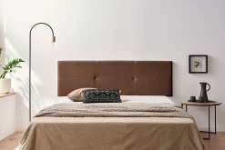 Moonia Tête de Lit Tapisée ALMA Aqualine 170x50x5 cm - Chocolat -