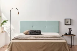 Moonia Tête de Lit Tapisée ALMA Aqualine 170x50x5 cm - Vert Aqua -