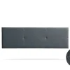 Moonia Tête de Lit Tapisée ALMA Aqualine 130x50x5 cm - Gris Foncé -
