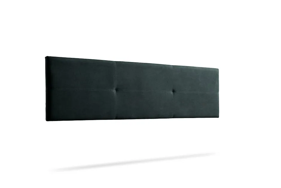 Moonia Tête de Lit Tapisée ALMA Aqualine 145x50x5 cm - Noir -
