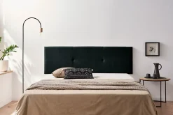 Moonia Tête de Lit Tapisée ALMA Aqualine 170x50x5 cm - Noir - Clearance