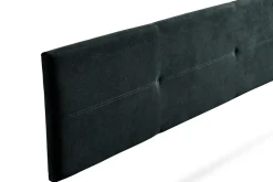 Moonia Tête de Lit Tapisée ALMA Aqualine 170x50x5 cm - Noir - Clearance