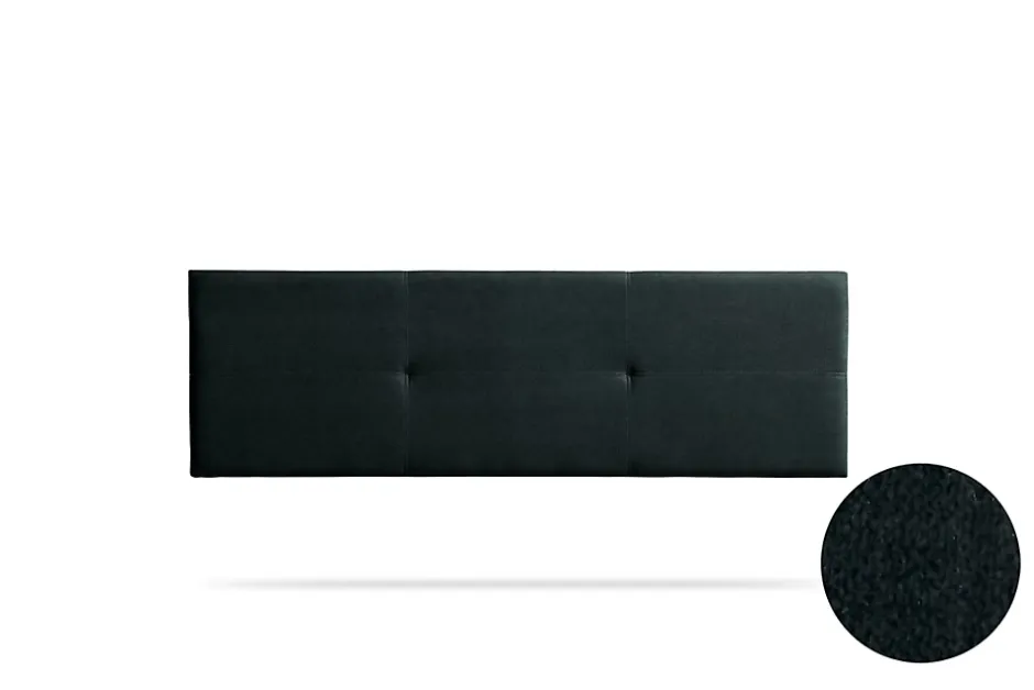 Moonia Tête de Lit Tapisée ALMA Aqualine 170x50x5 cm - Noir - Clearance