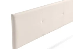 Moonia Tête de Lit Tapisée ALMA Simili cuir 170x50x5 cm - Beige - Discount