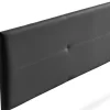 Moonia Tête de Lit Tapisée ALMA Simili cuir 145x50x5 cm - Noir - Clearance