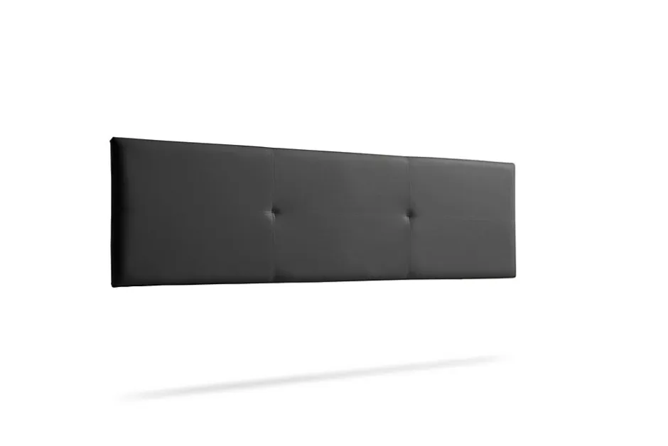 Moonia Tête de Lit Tapisée ALMA Simili cuir 145x50x5 cm - Noir - Clearance