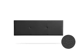 Moonia Tête de Lit Tapisée ALMA Simili cuir 145x50x5 cm - Noir - Clearance
