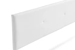 Moonia Tête de Lit Tapisée ALMA Simili cuir 90x50x5 cm - Blanc - New