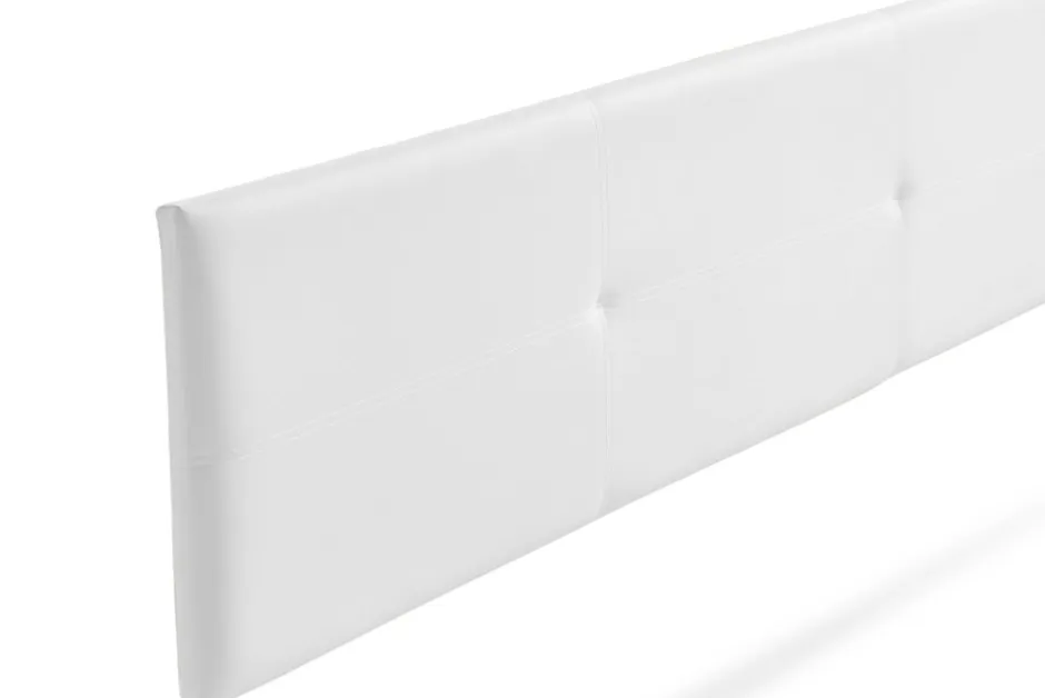 Moonia Tête de Lit Tapisée ALMA Simili cuir 100x50x5 cm - Blanc -