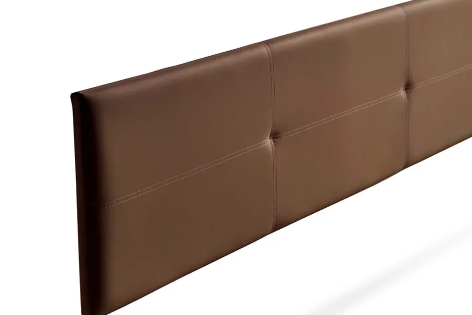 Moonia Tête de Lit Tapisée ALMA Simili cuir 115x50x5 cm - Marron - New