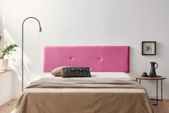 Moonia Tête de Lit Tapisée ALMA Simili cuir 145x50x5 cm - Rose -