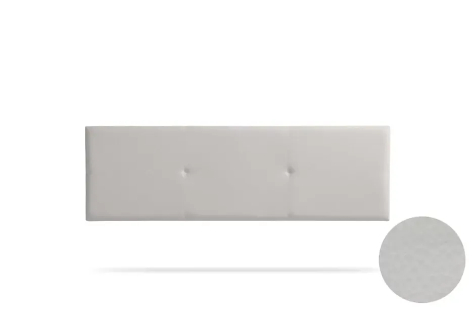 Moonia Tête de Lit Tapisée ALMA Simili cuir 100x50x5 cm - Gris Clair - Clearance