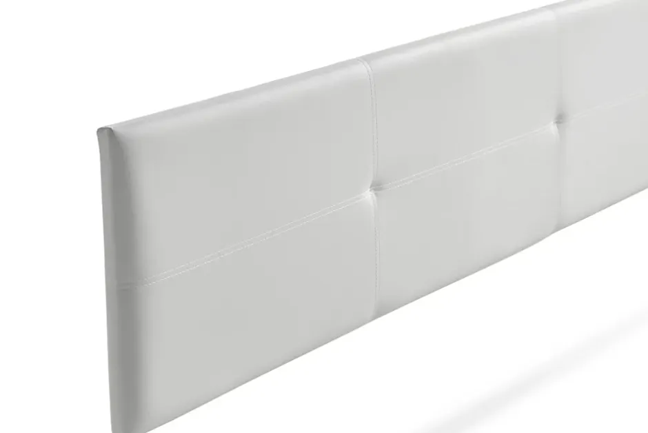 Moonia Tête de Lit Tapisée ALMA Simili cuir 100x50x5 cm - Gris Clair - Clearance