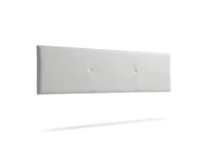 Moonia Tête de Lit Tapisée ALMA Simili cuir 100x50x5 cm - Gris Clair - Clearance