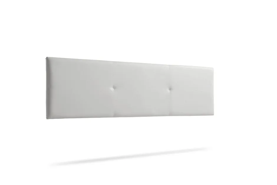 Moonia Tête de Lit Tapisée ALMA Simili cuir 100x50x5 cm - Gris Clair - Clearance