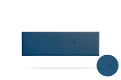 Moonia Tête de Lit Tapisée ALMA Simili cuir 145x50x5 cm - Bleu Foncé - Sale