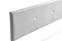 Moonia Tête de Lit Tapisée ALMA Simili cuir 145x50x5 cm - Argent -