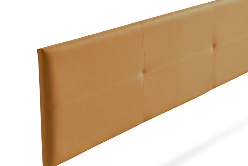 Moonia Tête de Lit Tapisée ALMA Simili cuir 115x50x5 cm - Marron Clair -