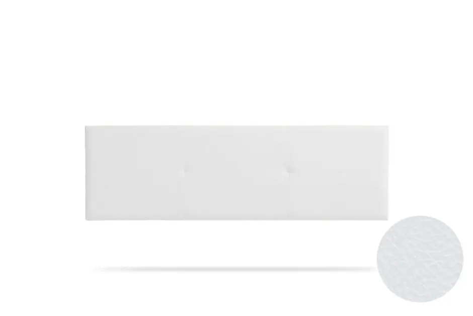 Moonia Tête de Lit Tapisée ALMA Simili cuir 130x50x5 cm - Blanc - Discount