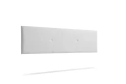 Moonia Tête de Lit Tapisée ALMA Simili cuir 130x50x5 cm - Blanc - Discount