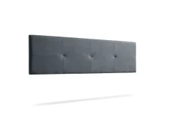 Moonia Tête de Lit Tapisée ALTEA Aqualine 145x50x5 cm - Gris Foncé -