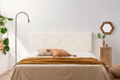 Moonia Tête de Lit Tapisée ALTEA Aqualine 130x50x5 cm - Beige - Outlet