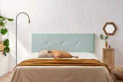 Moonia Tête de Lit Tapisée ALTEA Aqualine 160x50x5 cm - Vert Aqua -