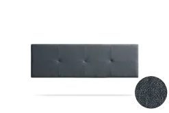 Moonia Tête de Lit Tapisée ALTEA Aqualine 115x50x5 cm - Gris Foncé -