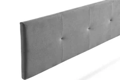 Moonia Tête de Lit Tapisée ALTEA Aqualine 145x50x5 cm - Gris Clair -