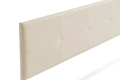 Moonia Tête de Lit Tapisée ALTEA Simili cuir 100x50x5 cm - Blanc Cassé -