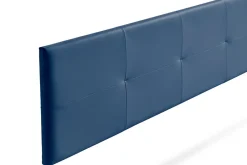 Moonia Tête de Lit Tapisée ALTEA Simili cuir 170x50x5 cm - Bleu Foncé -