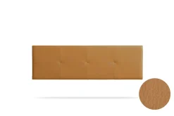 Moonia Tête de Lit Tapisée ALTEA Simili cuir 145x50x5 cm - Marron Clair -