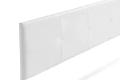 Moonia Tête de Lit Tapisée ALTEA Simili cuir 145x50x5 cm - Blanc - Hot