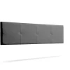 Moonia Tête de Lit Tapisée ALTEA Simili cuir 130x50x5 cm - Gris Foncé - New