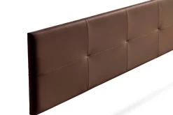 Moonia Tête de Lit Tapisée ALTEA Simili cuir 170x50x5 cm - Marron -