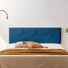Moonia Tête de Lit Tapisée ALTEA Simili cuir 90x50x5 cm - Bleu Foncé - New