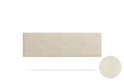 Moonia Tête de Lit Tapisée ALTEA Simili cuir 145x50x5 cm - Blanc Cassé - Hot