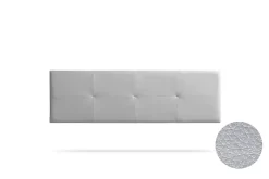 Moonia Tête de Lit Tapisée ALTEA Simili cuir 145x50x5 cm - Argent - Discount
