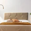 Moonia Tête de Lit Tapisée ALTEA Simili cuir 115x50x5 cm - Or - Outlet