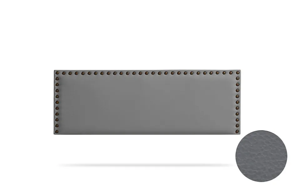Moonia Tête de Lit Tapisée MODENA Simili cuir 115x55x8 cm - Gris Foncé -