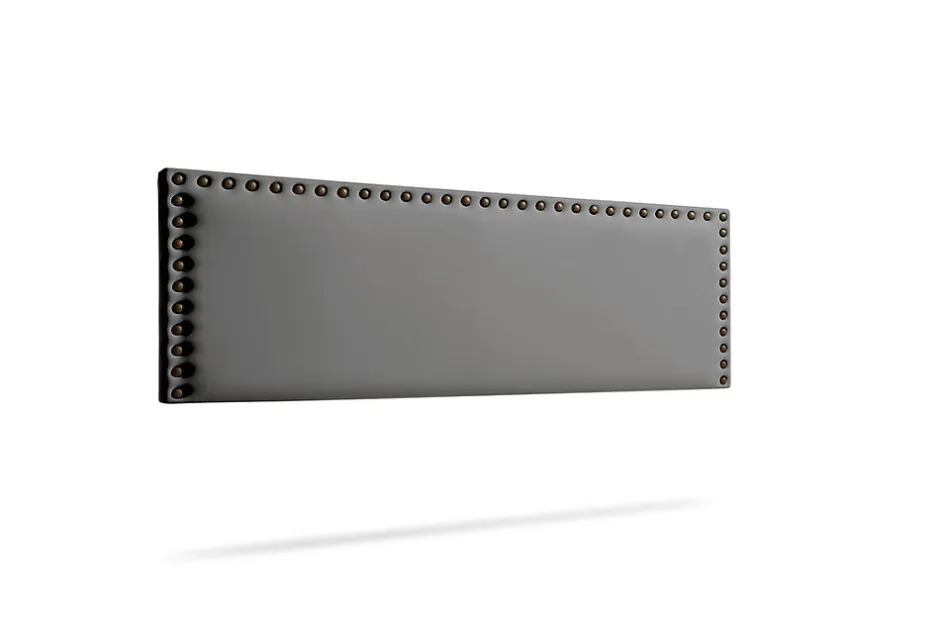 Moonia Tête de Lit Tapisée MODENA Simili cuir 115x55x8 cm - Gris Foncé -