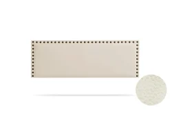 Moonia Tête de Lit Tapisée MODENA Simili cuir 160x55x8 cm - Blanc Cassé -