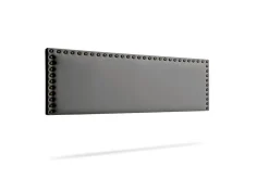 Moonia Tête de Lit Tapisée MODENA Simili cuir 100x55x8 cm - Gris Foncé -