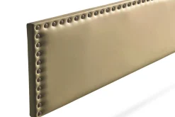 Moonia Tête de Lit Tapisée MODENA Simili cuir 115x55x8 cm - Or -