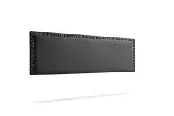 Moonia Tête de Lit Tapisée MODENA Simili cuir 100x55x8 cm - Noir -