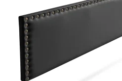 Moonia Tête de Lit Tapisée MODENA Simili cuir 100x55x8 cm - Noir -