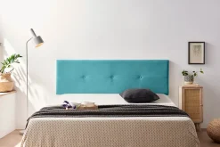Moonia Tête de Lit Tapisée NAPOLI Aqualine 160x50x5 cm - Turquoise - New