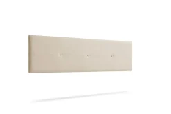 Moonia Tête de Lit Tapisée NAPOLI Simili cuir 100x50x5 cm - Blanc Cassé -